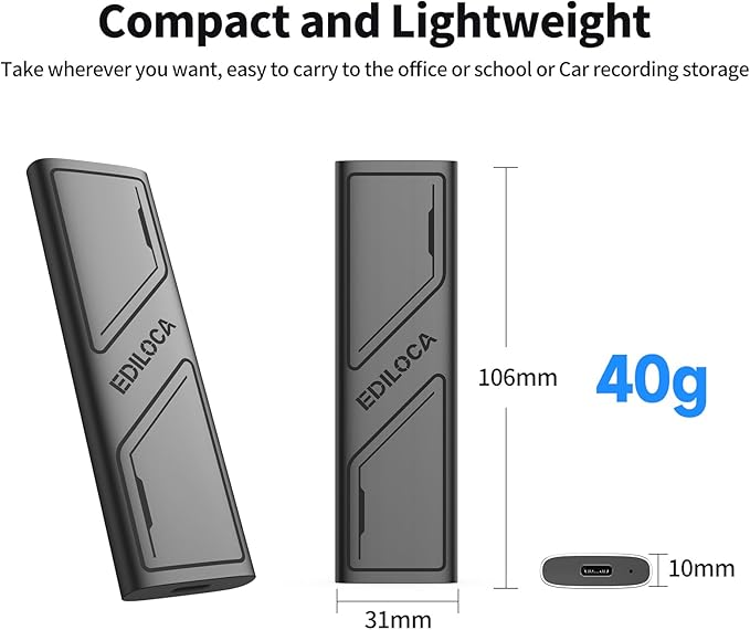 EP1000 External Hard Drive 1TBPortable SsdExternal Solid State Drives Up to 1000MB/s Read Storage Expansion Compatible w/USB-C Smartphones PC Mac Tablets Sleek &amp Sturdy Design