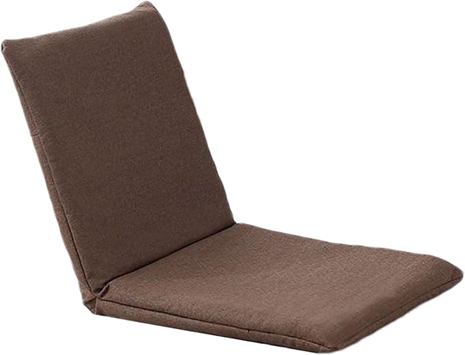 Floor Chair Adjustable Meditation Chair 5-Position Multiangle Padded Floor Chair Folding Floor Gaming Chair for Meditation Seminars Reading TV Watching or GamingBrownL