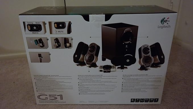 Logitech G51 Surround Sound 5.1 Speaker System (Black)