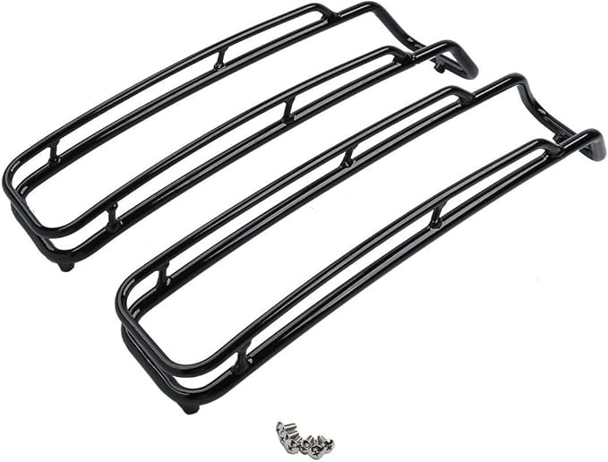 Black Top Hard Saddlebags Lids Rack Rail Guards Iron BTHSLRRGFFHT1