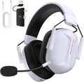 RYR Wireless Gaming Headset for Xbox Series X|S Xbox One PC PS5/4 Mac Mobile Switch 3D Surround Sound Bluetooth 5.3 60H Battery Gaming Headphones with Detachable Noise Canceling Mic-White