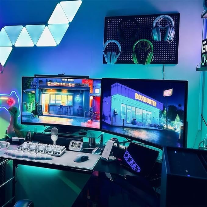 Kado 24 Class Dual Gaming Monitor Setup - 2-Pack 24 Curved 1500R 180Hz 1ms 1920x1080 Computer Monitor Parallel Gaming AMD FreeSync Premium Panoramic VESA Mount HDMI DisplayPort Built-in Speakers