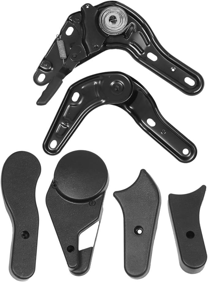 6 Pcs E Sports Chair Angle Regulators Multi Angle Adjusters for Gaming Chairs Backrest Plastic and Iron Black Parts