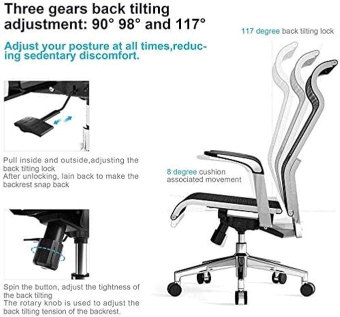 Office Chair Gaming Chair Computer Chair Study Room Simple Full Mesh Ergonomic Gaming Chair Computer Chair Office Swivel Chair Chair Home (Color : Style 1)