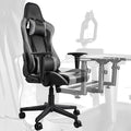 Minneer Flight Racing Simulator Gaming Chair Rotatable Lifting with Waist Pillow Headrest Pulley Racing Seats Flight Stand Hard High Back Reclining Gamer Office Chair
