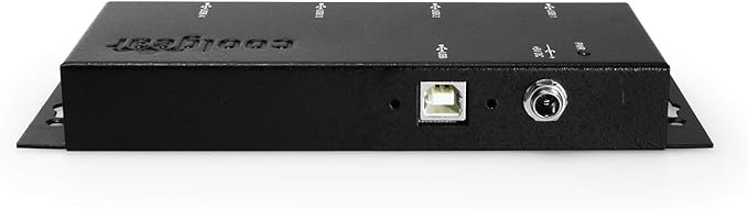 Coolgear Metal 4-Port USB 2.0 Powered Hub for Industrial Use w/Screw Lock