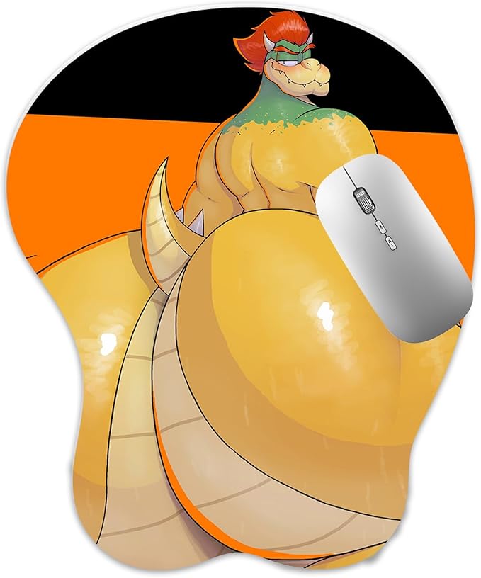 Oppai Mousepad 3D Mouse Pad Anime Manga Breast Gaming Wrist Rest Boob-pad Mouse Mat Anti-Slip（Koopa）