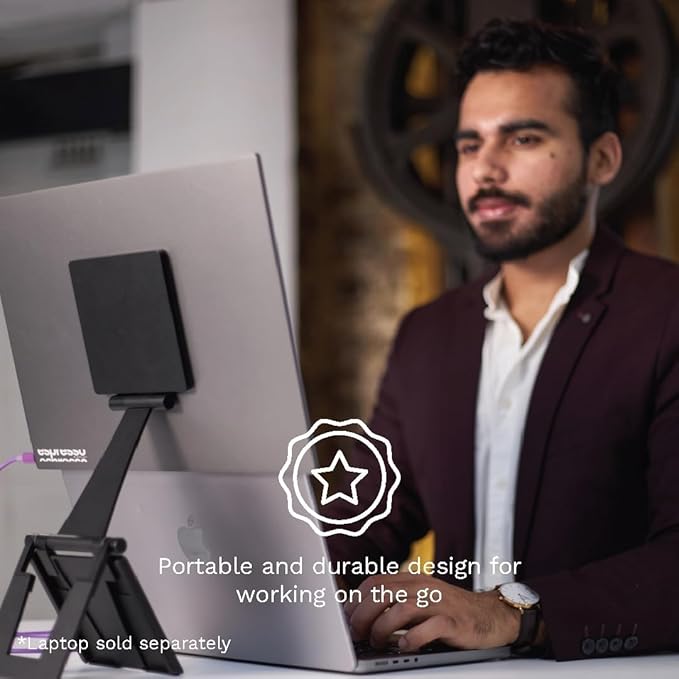 espresso Displays 15 + Ergonomic Magnetic Stand+ | Ultra-Thin 1080p Premium Portable Monitor with USB-C Connectivity Ergonomic Setup for Work Travel and Multi-Device Compatibility