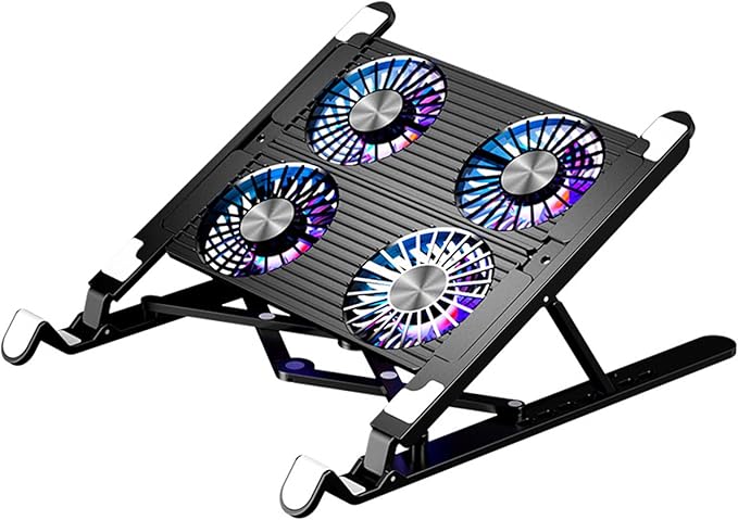Portable Laptop Cooling Pad Radiators Stand with 7 Adjustable Height Keep Your Notebook Cool and Stable Performances Portable Laptop Cooling Pad