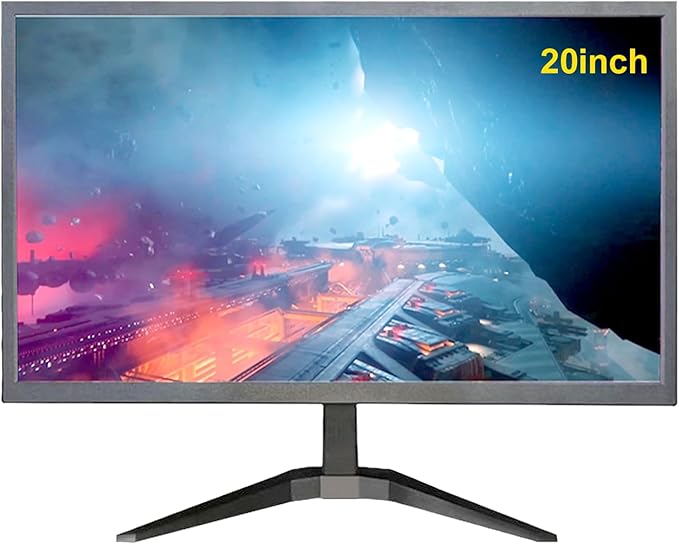 20 inch HD (1600 x 900) Monitor 75Hz Refresh Rate HDMI x1 Small Thin Monitor for laptops Computers and desktopsLED Display VGA/HDMI Connection.VESA:75 * 75MM (Without audio)
