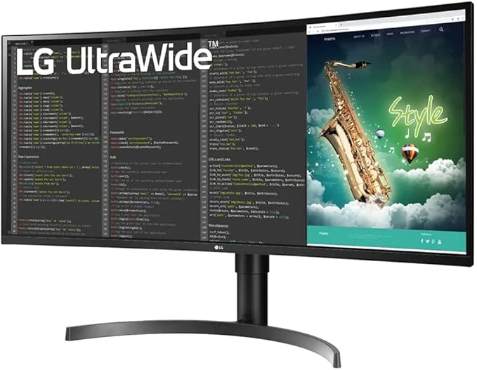 LG 35” 35BN75CN-B VA HDR QHD UltraWide™ Curved Monitor (3440x1440) with 100Hz Refresh Rate 5ms(GTG) USB Type-C™ AMD FreeSync™ Dynamic Action Sync Black Stabilizer MaxxAudio® &amp Ergonomic Desi