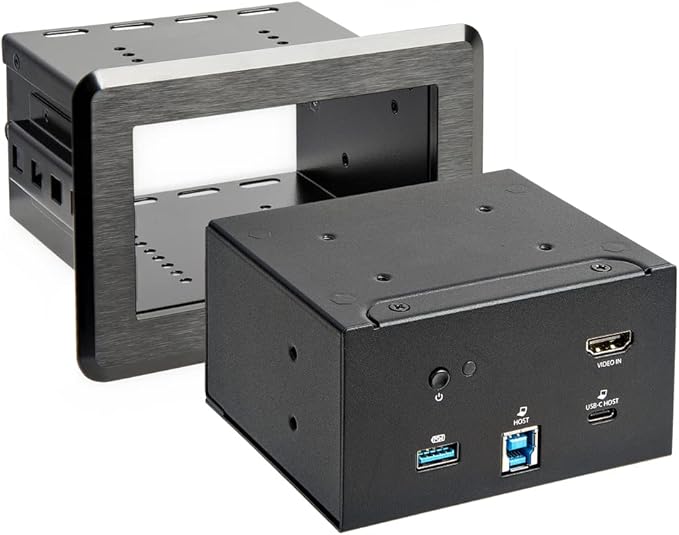 StarTech.com Conference Room Docking Station - Universal Laptop Dock - 4K HDMI 60W Power Delivery USB Hub GbE Audio - in-Table Connectivity Box for Huddle/Boardroom Collaboration Space TAA