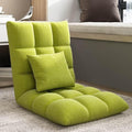 ELEFOCUS Floor Chair with 6 Adjustable Positions Folding Floor Gaming Chair with Pillow Meditating Floor Chair(/Green B)