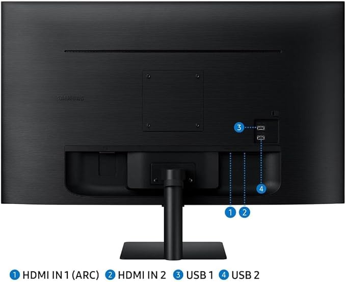 Samsung 32 Smart M5 (M50D) FHD VA Monitor with HDR10 4ms Response Time Anti Glare Flicker Free VESA Mount (100mm) HDMI Black Color (LS32DM500ENXGO) (Renewed)