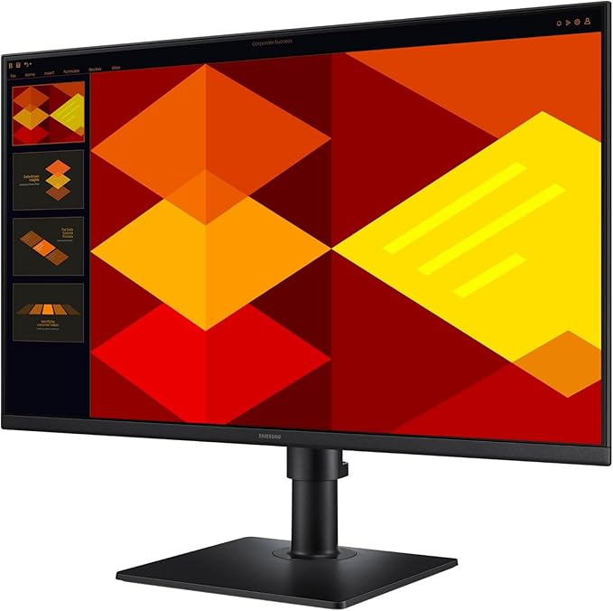 Samsung 27” (S40GD) Borderless Business Monitor with IPS Panel 100Hz Refresh Rate Eye Saver Mode Ergonomic Design Game Picture Mode LS27D408GANXGO