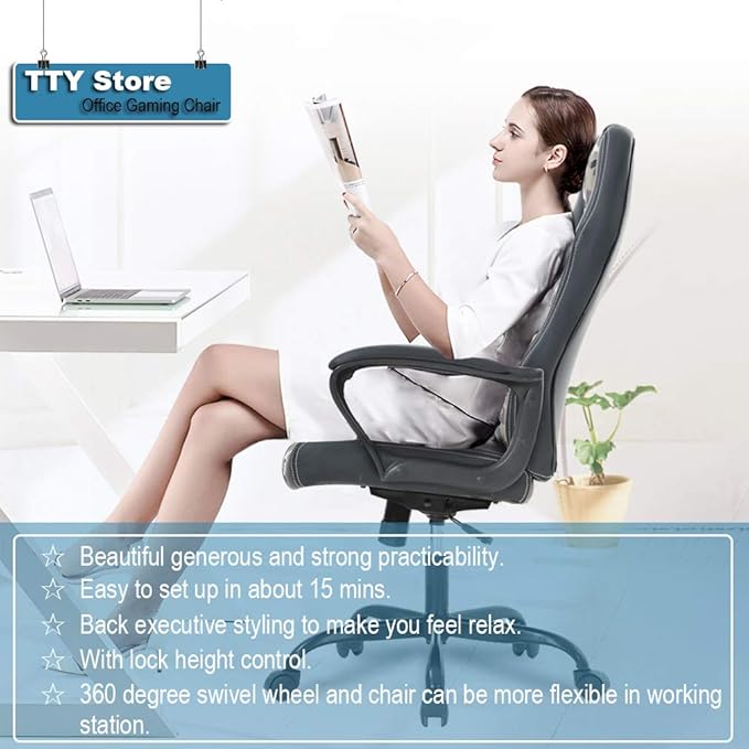 Gaming Office Chair PC Ergonomic Racing Chair PU Leather Heavy Duty Video Game Chair for Home Computer - Camo