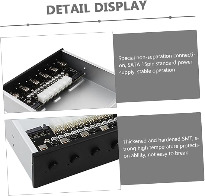 Housoutil Hard Drive Power Control for Desktop Port Optical Bay Hub Intelligent Chip Individual Disk Management Stable Power Output Data Ssd Support