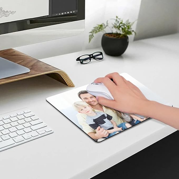 60 Pcs Sublimation Mouse Pads Blanks White Mouse Mat Bulk for Sublimation Transfer Heat Press Printing DIY Craft Mousepad for Custom with Non Slip Bottom 24 x 20 x 0.2 cm