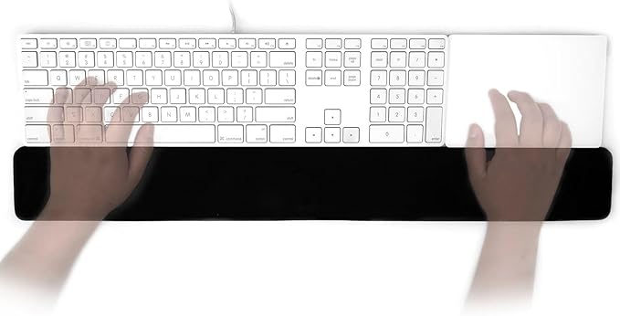 GRIFITI Slim Wrist Pad 24 x 4 x 0.375 Inch Extra Long Slim Profile Keyboard &amp Mousepad Wrists Rest for 1/4 Inch Thick Slim Keyboard with Trackpad or Mouse Ergonomic Support