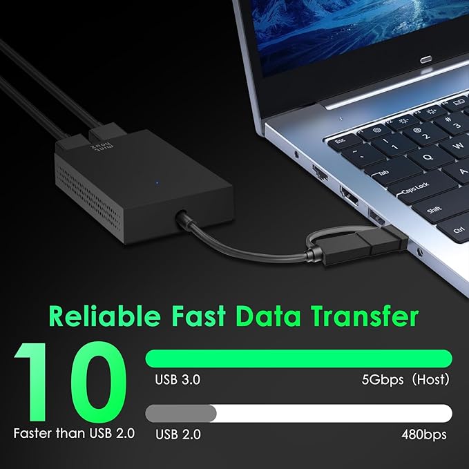 Minthouz HDMI Splitter for Dual Monitors Universal Video Graphics Adapter for Thunderbolt 5/4/3 USB 4 USB-A/C Mac and Windows USB-C to 4K@30Hz &amp1080p@60Hz HDMI Extender for Windows &amp MacB