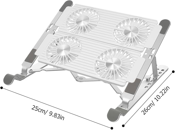 Laptop Cooling Stand with Height Fan Cooling Pad for Laptop Compatibility Slip Design Portable for Desk Use