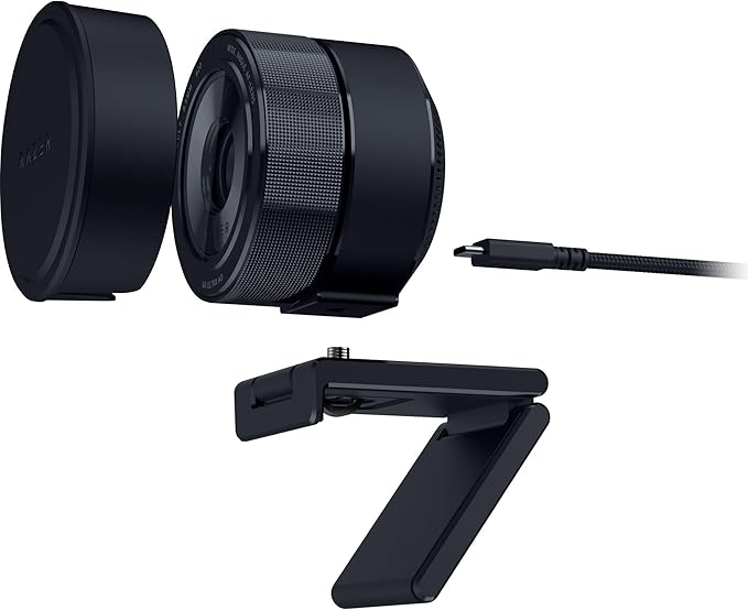 Razer Kiyo Pro Ultra 4K Webcam: Large Sensor - Auto Light Correction - Built-in Mic and Shutter - Pro Grade Content Creation Streaming Gaming Video Calls - Works with OBS Xsplit PC Zoom Teams