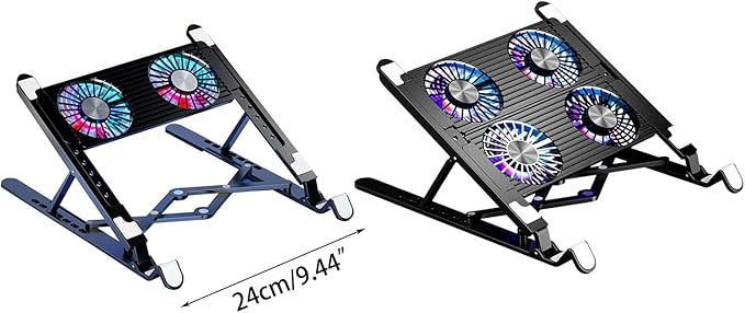 Portable Laptop Cooling Pad Radiators Stand with 7 Adjustable Height Keep Your Notebook Cool and Stable Performances Portable Laptop Cooling Pad