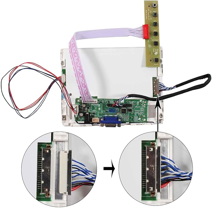 VSDISPLAY 6.5 6.5 inch640X480 LCD Screen G065VN01 V2 high Brightness Outdoor Display with VGA LCD Controller Board