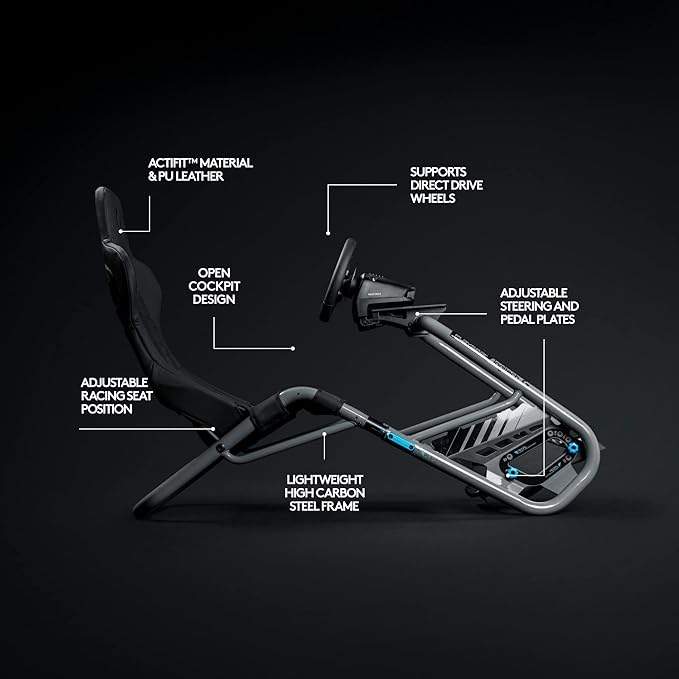 Playseat Trophy - Logitech G Edition Sim Racing Cockpit | Fully Adjustable | Direct Drive Support | Lightweight &amp Robust | Absolute Comfort ActiFit