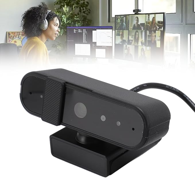 Facial Recognition Webcam1080P HD Webcam with Autofocus 120 Degree Wide Angle &amp Private Cover Plug and Play USB PC Webcam PC Camera for Windows 10 11 Desktop Depisutaaktcy0poed