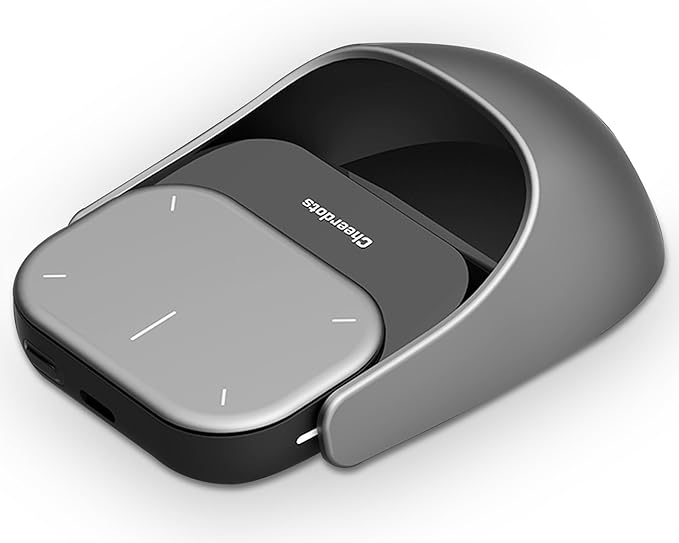 2025 Wireless AI Mouse - Bluetooth ChatGPT Air Mouse with Voice Recording &amp Summarize by AI Detachable Presenter Presentation Pointers Remote with Laser Compatible with PC/Mac/Laptop Silver