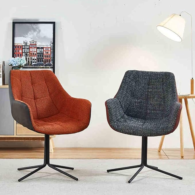 Office Chair Gaming Chair Computer Chair Fabric Leisure Chair Swivel Chair Sofas Lounge Chair Living Room Chair with Metal Base for Bedroom Office and Home GreyDa