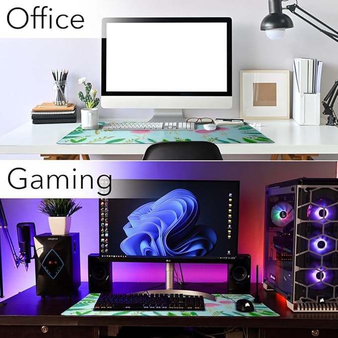 You are Fabulous Flamingos Princesses Crowns Large Gaming Mouse Pad Desk Mat with Stitched Edges Non-Slip Base