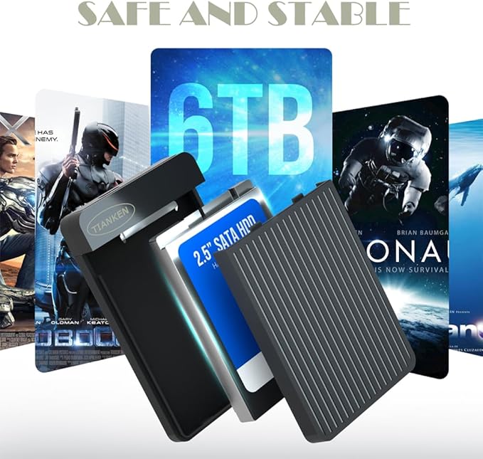 Portable External Hard Drive Ultra Slim 2.5'' USB 3.0 HDD Storage for Mac PC Laptop PS4 Xbox one (500GB)