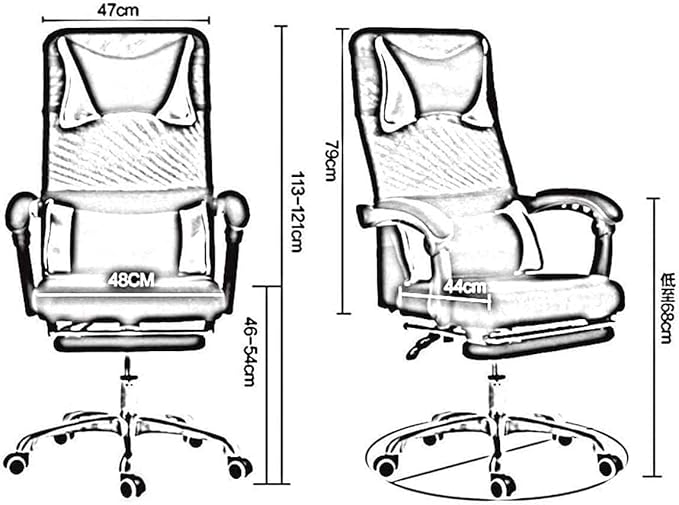 Office Chair Gaming Chair Boss Chair Steel Frame High Back Mesh Swivel Chair with Footrest Recliner Computer Chair Waist Support Seat Chair (Color : B) Needed