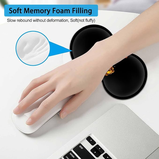 Large Mouse Pad Extended Office Desk Pad 31.5x11.8inErgonomic Memory Foam Mouse Wrist Rest Support for Home Office Computer Writing PadAfrican American Black Queen Women XXL Black Gaming Mouse Mat