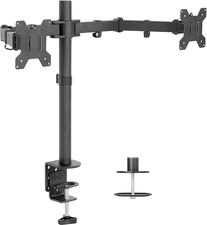 Samsung S36C 27-inch 1080P FHD Curved IPS LCD Monitor 2-Pack Bundle with FreeSync HDMI VGA Desk Mount Dual Monitor Stand (S27C368EAN) black