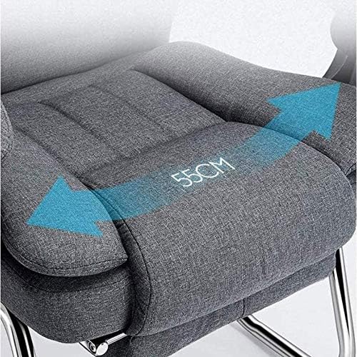Office Chair Gaming Chair Computer Chair Ergonomic Office Recliner Chair with Lumbar Support Modern Simple Leisure Chair Study Chair Fabric Office Chair Bow Chair (Color : Grau)