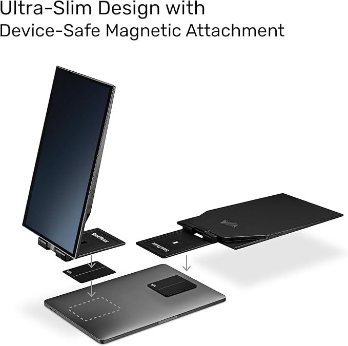 SideTrak Swivel Pro Triple 13.3 Portable Monitor for Laptop | Patented 360° Swivel Hinge Ultra-Slim FHD 1080p Laptop Screen Extender w/Kickstand | USB-C Mac PC Chrome Compatible