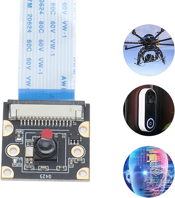 8 MP Camera Module 3280x2464 Resolution 1.88mm Lens Screw Mounting - High Definition Imaging Compact Size Ideal for Face and License Plate Recognition
