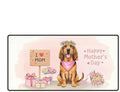 Happy Mother's Day Bloodhound Love Dog Mom Heart Flower Desk Mat Full Keyboard Mouse Pad Dog Lover Large Mousepad 12004