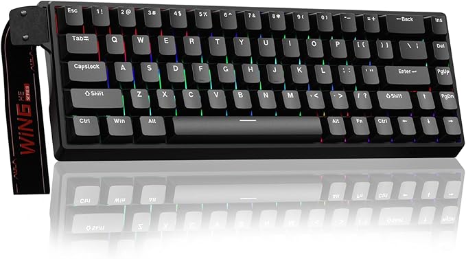 AULA WIN68 HE Mechanical Gaming Keyboard 60% Hall Effect Magnetic Switch Fast Trigger Mode Adjustable Actuation 8000Hz Polling Rate RGB Backlit Wired Black Keyboard for Laptop/PC Gamer