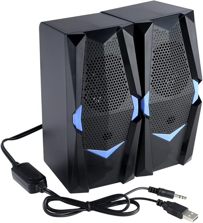 Computer Speakers for Desktop USB Wired Computer Speaker Multimedia Speaker Desktop Speaker Stereo Sound Effect Independent Volume Control for PC Laptop