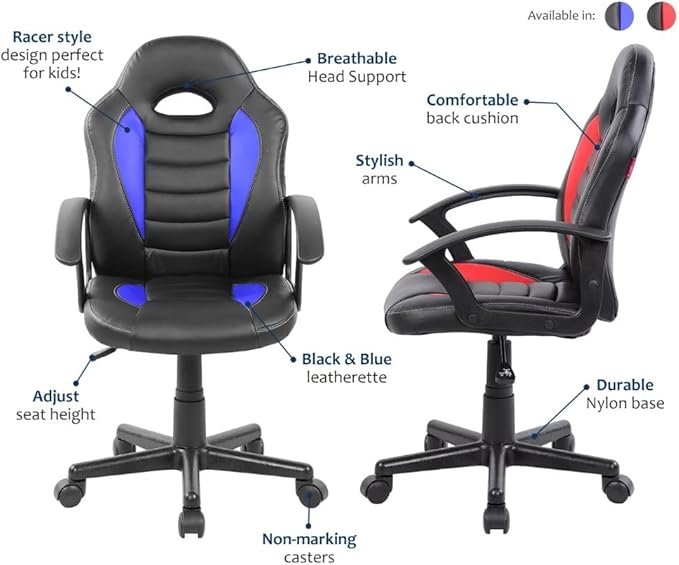 Office Chair Gaming Chair Computer Chair Adjustable Swivel Gaming Chair Blue Computer Chair Ergonomic Chair Office Chairs (Color : D Size : Light Grey)