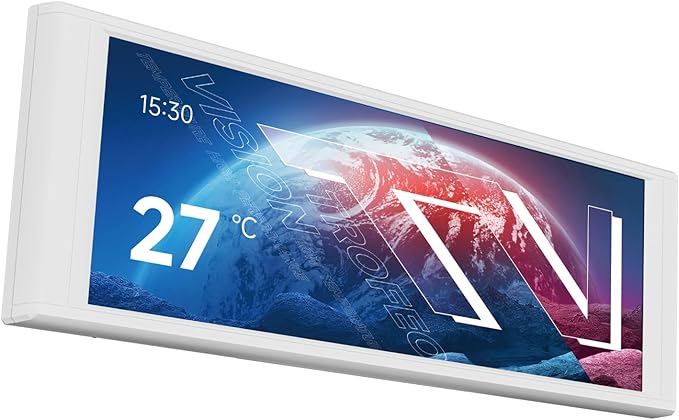 Trofeo Vision LCD White 6.86-inch Full-Color LCD Display (1280x480 Resolution) with a Magnetic Panel Screen Supporting DIY Dynamic/Static Images Special for CPU Liquid Cooler/Case