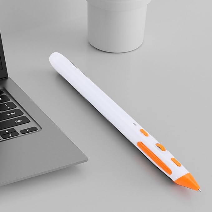 Wireless Optical Pocket Pen Mouse 2.4G Wireless Optical Pen Mouse 800/1200/1600 DPI Adjustable USB Adapter Handwriting Mini Ergonomic for PC Laptop (White)