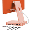 USB C HUB for iMac 24 inch 2021/2023/2024 USB Hub Adapter iMac Accessories for iMac M1/M3/M4 with USB C 10Gbps 3*USB A SD/TF Docking Station Support Expand M.2 SSD (Not Included) Orange