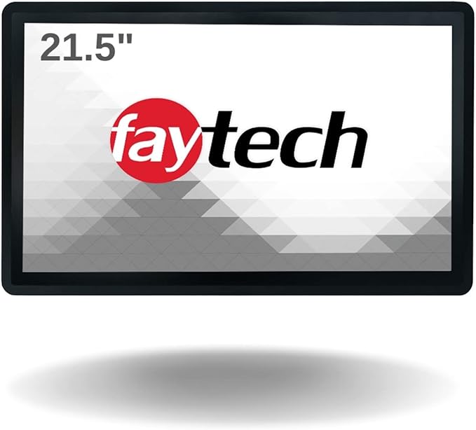 faytech 21.5 Capacitive Touchscreen Monitor - HDMI VGA DP USB - Compatible with Windows Mac and Linux. Perfect for 2nd Screen POS System Touchscreen Vending HMI Digital Signage Kiosk