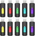 Aiibe 32GB USB 3.0 Flash Drive 10 Pack 32GB USB Flash Drives Thumb Drive USB Memory Stick USB Drive for Data Storage (32 GB 5 Mixed Colors)