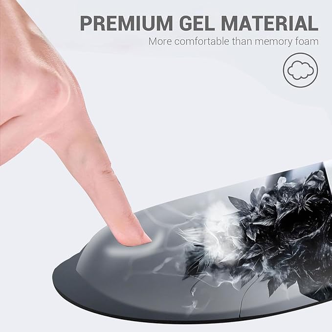 Desk Mat Mouse Pad with Wrist Rest 4-in-1 Large Mouse Pads for Desk Ergonomic Mouse Pad and Keyboard Wrist Rest Gaming Keyboard Mat for OfficeFunny Skull